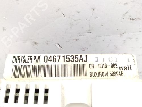 Instrument cluster CHRYSLER PT CRUISER (PT_) | BP31904916C47
