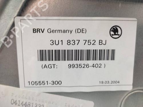 Rudehejsemekanisme Højre foran SKODA SUPERB I (3U4)  | BP21150997C23 