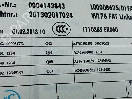 Front left panel MERCEDES-BENZ A-CLASS (W176) A 180 CDI (176.000) | BP36501462C58 - Image 3