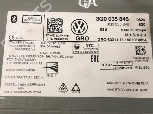 Electronic module VW GOLF VII (5G1, BQ1, BE1, BE2) 1.4 TSI | BP26923308M83 