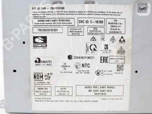 Radio CITROËN C3 III (SX) 1.2 PureTech 82 | BP30448193E6 