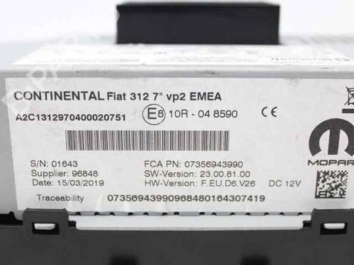 Radio FIAT 500 (312_) 1.2 (312AXA1A) | BP31936366E6 