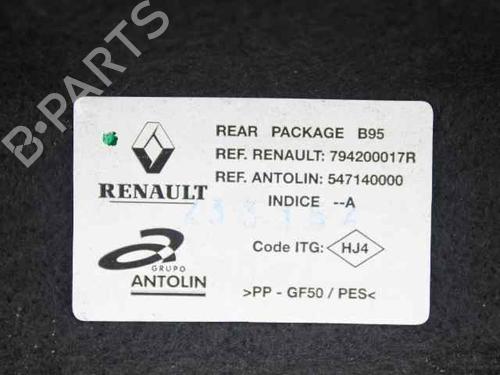 Rear parcel shelf RENAULT MEGANE III Hatchback (BZ0/1_, B3_) 1.5 dCi (BZ1G, BZ1W, BZ0R) | BP19239175C85 