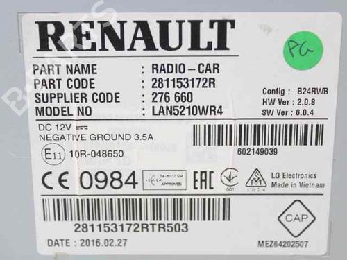 Bilradio RENAULT CLIO IV (BH_) 0.9 TCe 90 (BHNF, BHMA, BHMH, BHJK, BHJR) | BP29986899E6