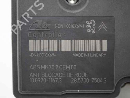 ABS pump CITROËN C3 II (SC_) 1.4 HDi 70 (SC8HZC, SC8HR0, SC8HP4) | BP21676525M43 