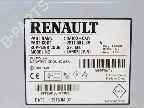 Radio RENAULT CAPTUR I (J5_, H5_) 0.9 TCe 90 | BP39542743E6 - Image 10