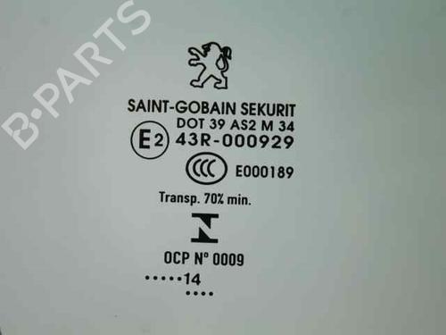 Front right door window PEUGEOT 3008 I MPV (0U_) 1.6 HDi | BP24651765C19 