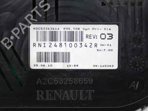 Instrument cluster RENAULT MEGANE III Grandtour (KZ0/1) 1.5 dCi (KZ0C, KZ1A) | BP19243358C47 