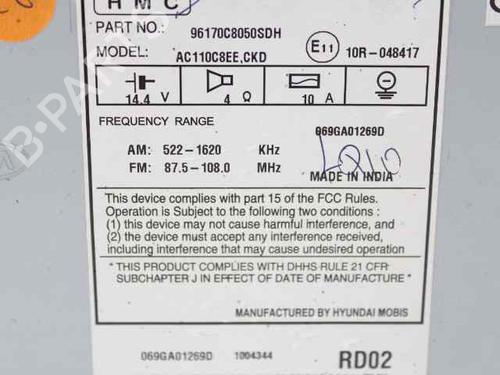 Radio HYUNDAI i20 II (GB, IB)  | BP27710265E6 