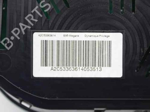 Instrument cluster RENAULT MEGANE III Hatchback (BZ0/1_, B3_) 1.5 dCi | BP19237938C47 