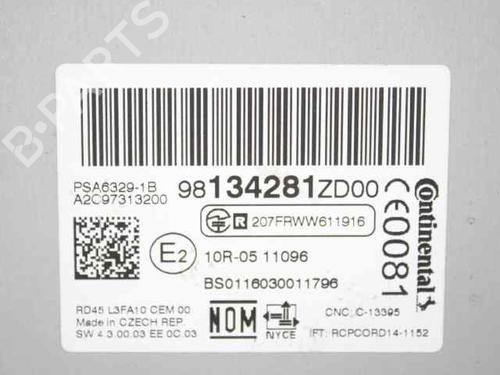 Radio CITROËN C-ELYSEE (DD_) 1.6 BlueHDi 100 | BP22439926E6 