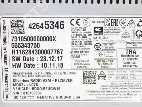 Bilradio OPEL ASTRA K (B16) 1.6 CDTi (68) | BP29761138E6 