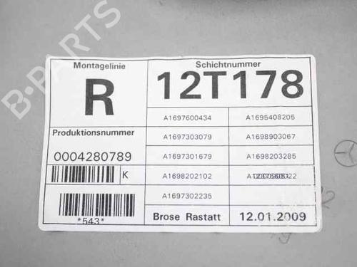 Rear right window mechanism MERCEDES-BENZ B-CLASS Sports Tourer (W245) B 180 CDI (245.207) | BP19242511C25 