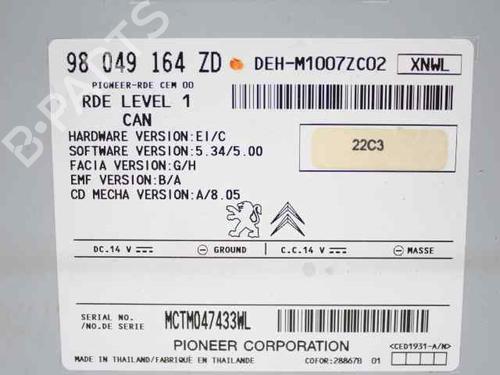 Radio PEUGEOT 208 I (CA_, CC_) 1.2 VTI 82 | BP21830372E6 