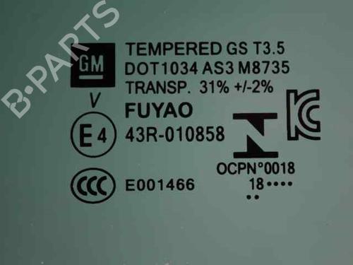 Rear left door window OPEL ASTRA K (B16) 1.6 CDTi (68) | BP29761205C20 
