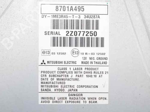Radio MITSUBISHI ASX (GA_W_) 1.6 MIVEC (GA1W) | BP19239255E6 
