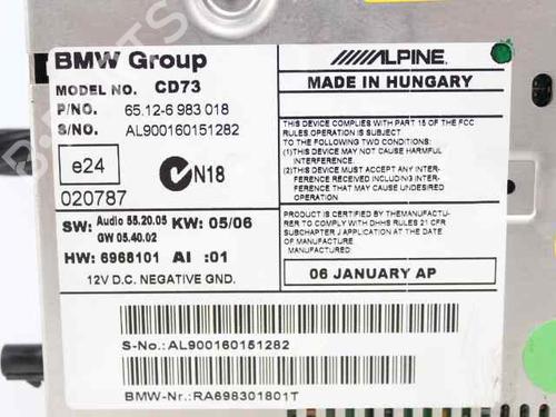 Radio BMW 3 Touring (E91) 320 d | BP30956155E6 