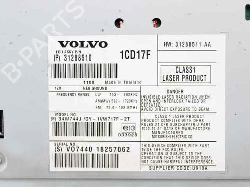 Radio VOLVO C30 (533) D2 | BP37651134E6 - Image 9