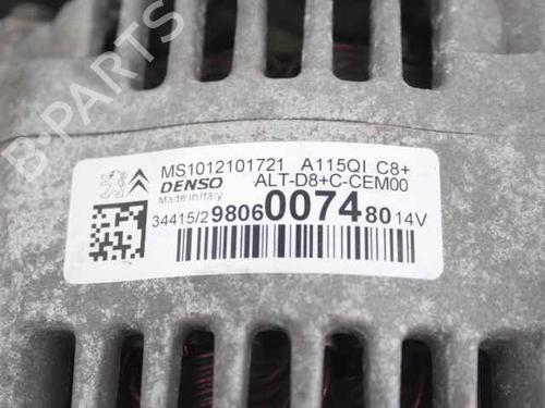 Alternator CITROËN C-ELYSEE (DD_) 1.2 VTi 82 | BP19245373M7 
