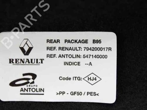 Rear parcel shelf RENAULT MEGANE III Hatchback (BZ0/1_, B3_) 1.5 dCi | BP19238013C85 