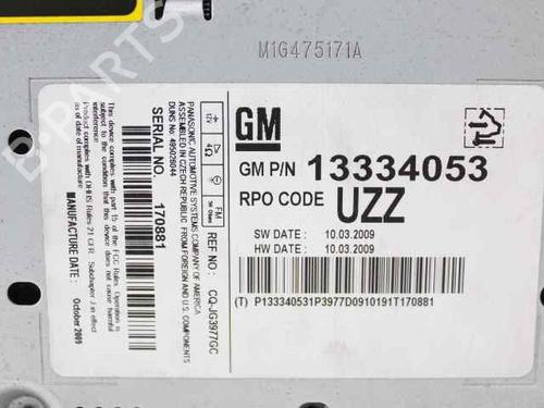 Radio OPEL ASTRA J (P10) 1.7 CDTI (68) | BP30631130E6