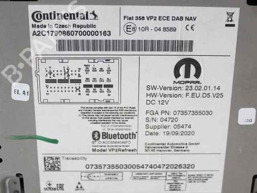 Radio FIAT TIPO Hatchback (356_, 357_) 1.3 D (356HXH1A) | BP30333460E6