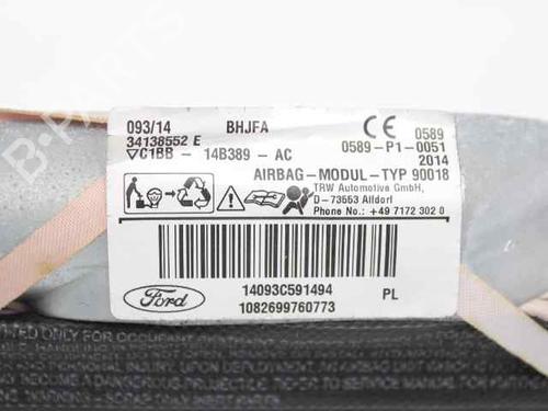 Right curtain airbag FORD FIESTA VI (CB1, CCN) 1.5 TDCi | BP19240837C12 