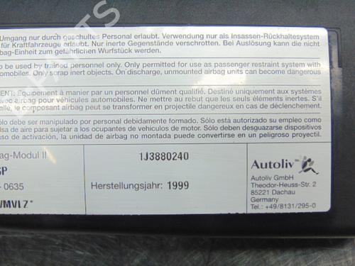Right seat airbag VW GOLF IV (1J1) 1.4 16V | BP21197884C14 