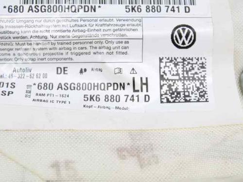 Left curtain airbag VW GOLF VI (5K1)  | BP19227561C11 