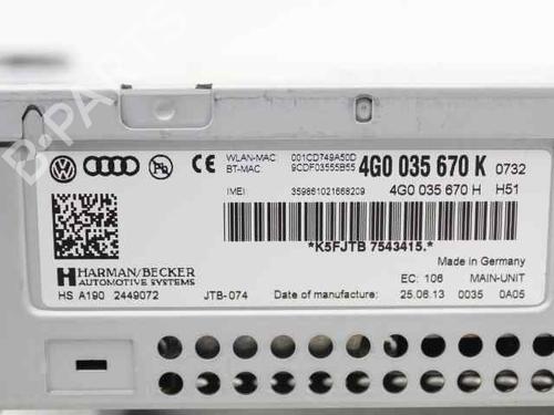 Electronic module AUDI A6 C7 (4G2, 4GC) 2.0 TDI | BP31348166M83 