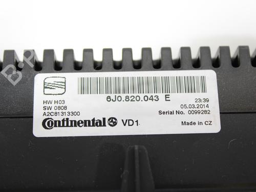 Climate control SEAT IBIZA III (6L1) 1.6 | BP13812062I5 