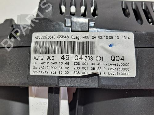 Instrument cluster MERCEDES-BENZ E-CLASS (W212) E 350 CDI (212.025) | BP8201107C47 