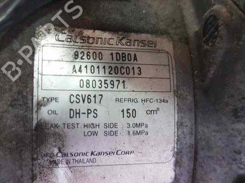 AC compressor NISSAN QASHQAI / QASHQAI +2 I (J10, NJ10, JJ10E) 2.0 All-wheel Drive | BP5669941M34 
