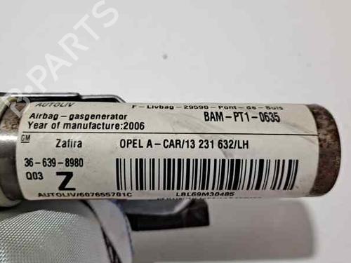 Left curtain airbag OPEL ZAFIRA / ZAFIRA FAMILY B (A05) 1.9 CDTI (M75) | BP6479322C11 