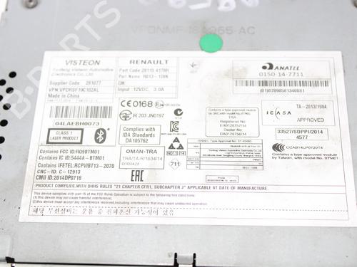 Radio NISSAN NV400 Van (X62, X62B) dCi 135 | BP16663346E6 