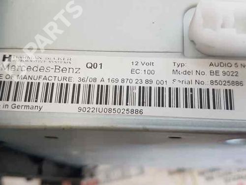 Bilradio MERCEDES-BENZ A-CLASS (W169) A 180 CDI (169.007, 169.307) | BP5139594E6 