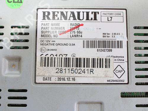 Radio RENAULT MEGANE IV Hatchback (B9A/M/N_) 1.2 TCe 100 (B9MS) | BP13413869E6 