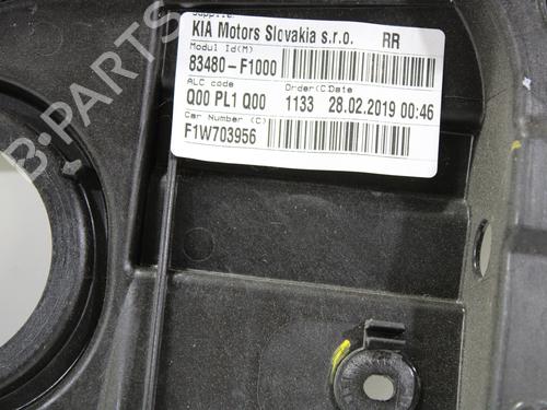 Rear right window mechanism KIA SPORTAGE IV (QL, QLE) 1.6 GDI | BP13389650C25 