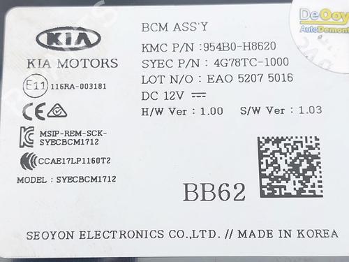Electronic module KIA STONIC (YB) 1.0 T-GDi Eco-Dynamics+ | BP38043634M83 - Image 5