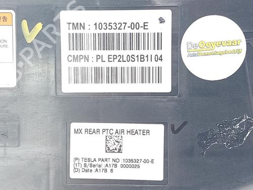 Heater resistor TESLA MODEL X (5YJX) P100D AWD | BP37222628M108 - Image 6