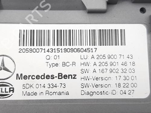 Comfort control module MERCEDES-BENZ C-CLASS (W205) C 180 (205.076) | BP19762595M56 