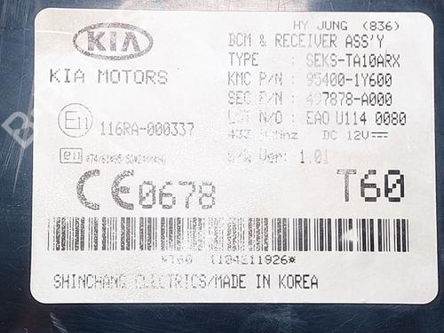 Control unit KIA PICANTO II (TA) 1.2 | BP27628665M11 - Image 5