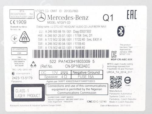 Control unit MERCEDES-BENZ A-CLASS (W176) A 160 (176.041) | BP26188255M11 - Image 4