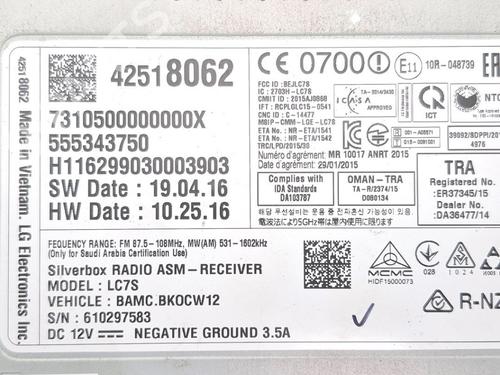 Control unit OPEL KARL (C16) 1.0 | BP25825101M11 - Image 4