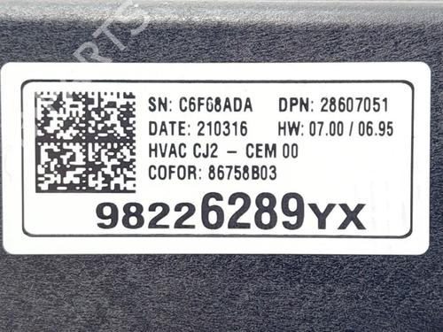 Climate control OPEL CROSSLAND X / CROSSLAND (P17, P2QO) 1.2 (75) | BP23134974I5 