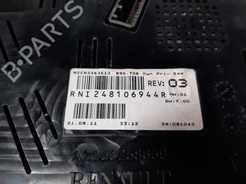 Instrument cluster RENAULT MEGANE CC (EZ0/1_) 2.0 CVT (EZ0G, EZ1E, EZ1P) | BP19754292C47 