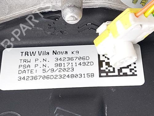 Steering wheel PEUGEOT PARTNER Box Body/MPV (K9) 1.5 BlueHDi 100 | BP30749778C49 