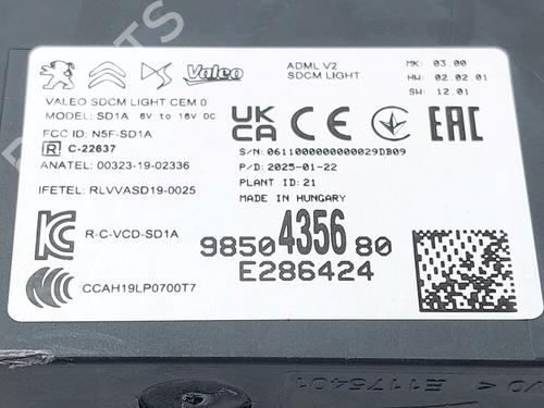 Lights ECU OPEL CORSA F (P2JO) Corsa-e | BP30136871M55 