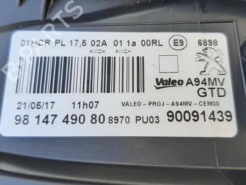 Left headlight PEUGEOT 2008 I (CU_) 1.2 THP 110 / PureTech 110 | BP32785277C28 - Image 2