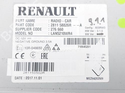 Radio RENAULT CLIO IV Grandtour (KH_) 1.5 dCi 90 (KHN3, KHN4) | BP20720281E6 